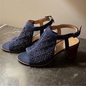 Franco Sarto Navy Suede sandals